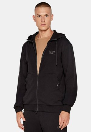 Felpa con zip - black