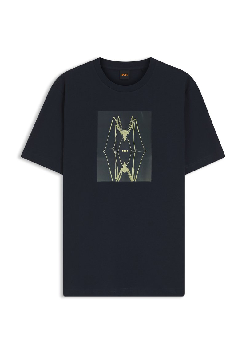Boss T-shirt print donkerblauw