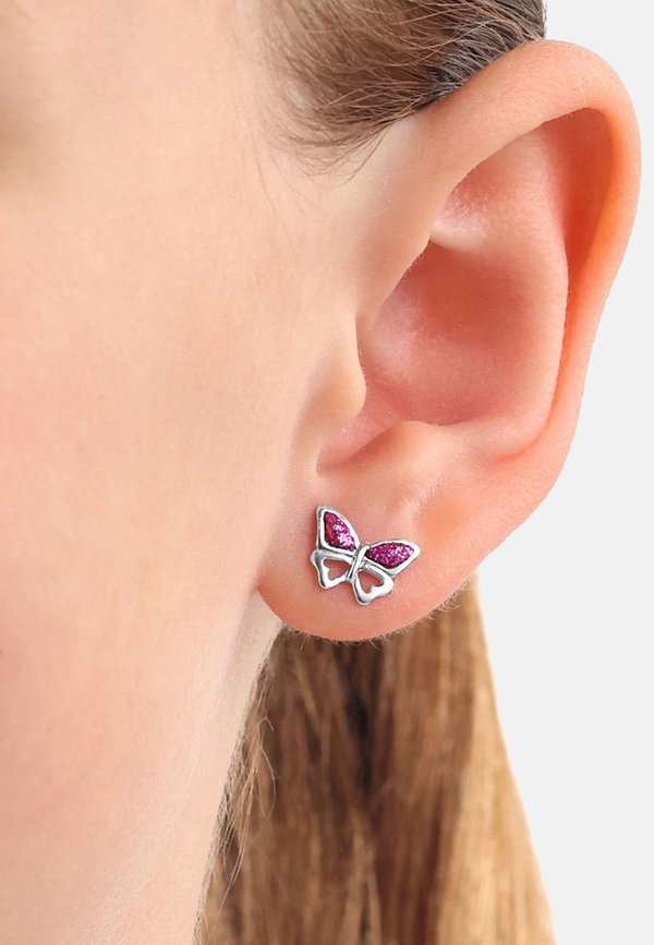 BUTTERFLY - Ohrringe - silberfarben
