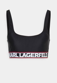 KARL LAGERFELD ELONGATED LOGO - Bikini felső - black