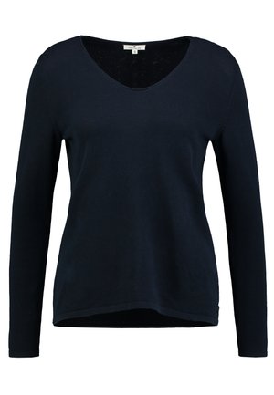 TOM TAILOR BASIC V-NECK - Strickpullover - sky captain blue