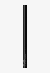 Bolígrafo de eyeliner líquido negro a prueba de agua con un diseño delgado y un acabado brillante. Presenta una punta fina para una aplicación precisa y un branding mínimo.