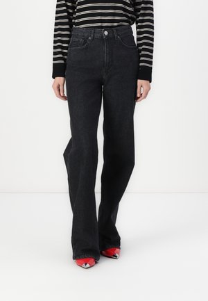 Pernera ancha - black denim