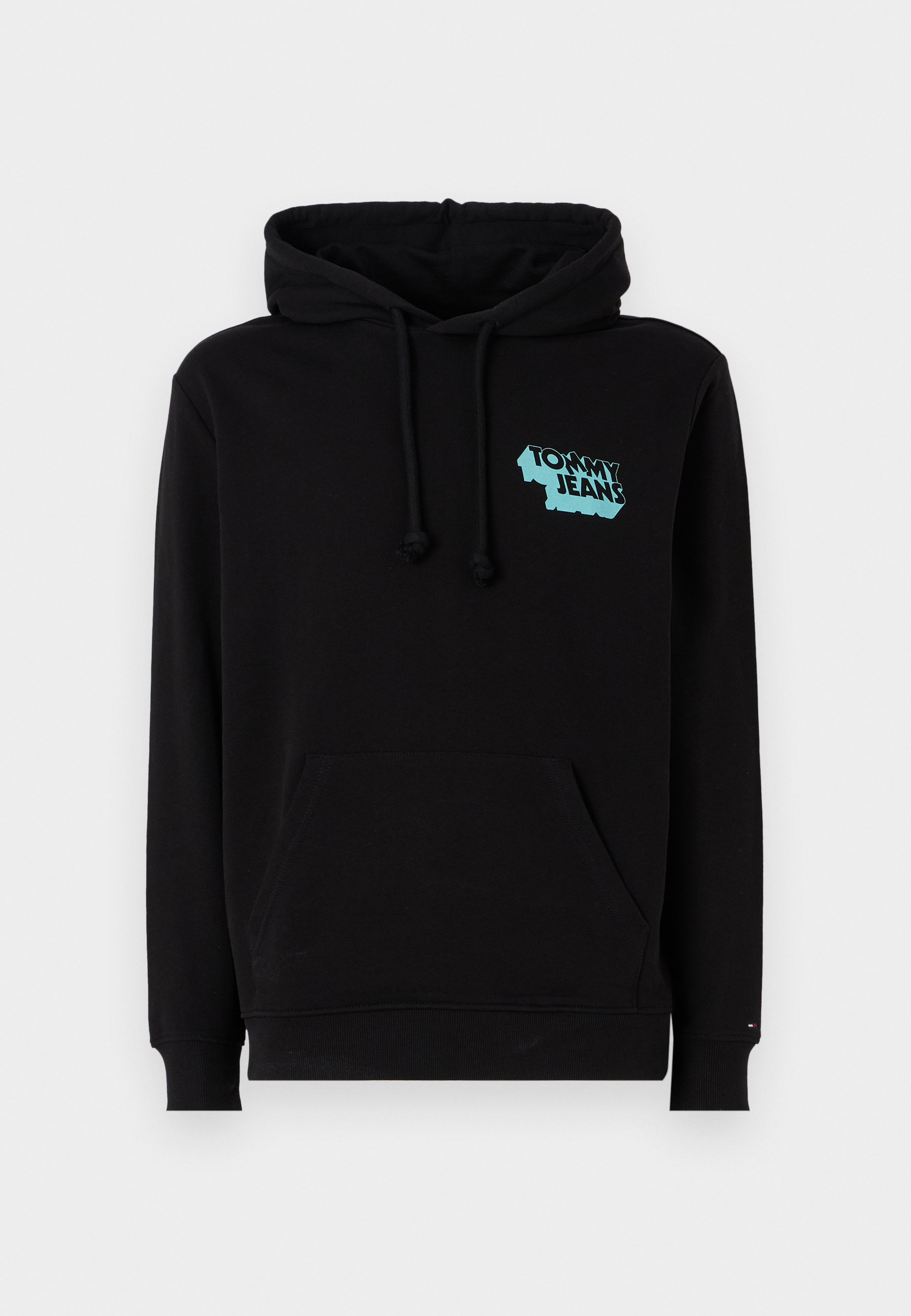 Tommy Jeans STACK BACK LOGO HOODIE - Mikina s kapucí - black