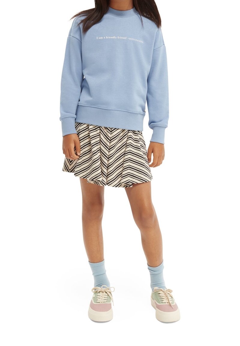 Scotch & Soda LOOSE-FIT ARTWORK - Mikina - sky blue