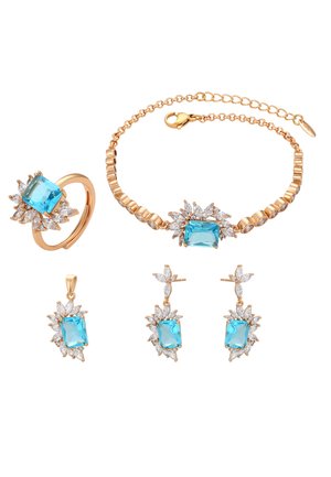 SET - Orecchini - rose gold turquoise