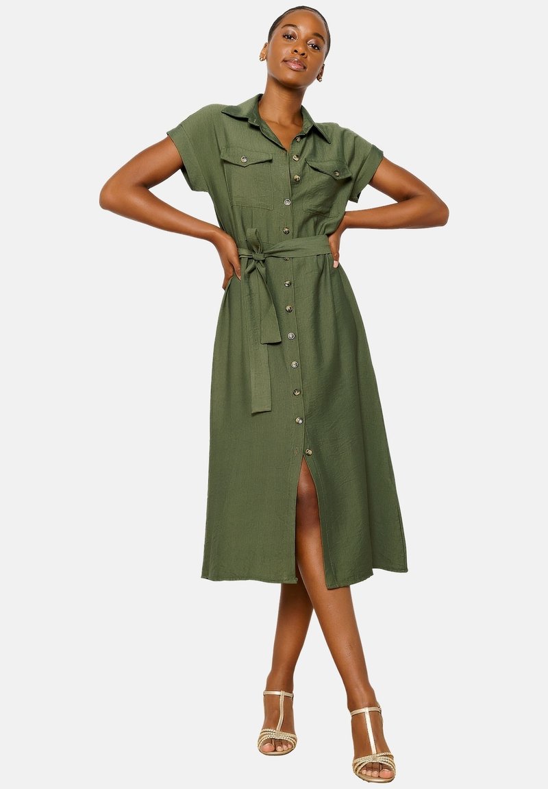 olive green safari dress RALPH LAUREN COLLECTION Size 8 Olive Green Suede Safari Dress – Sui Generis  Designer Consignment main image 0