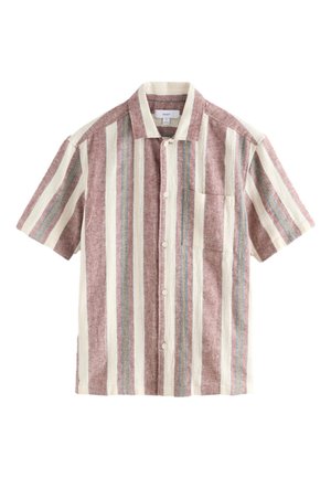 Next REGULAR FIT - TEXTURED STRIPE SHORT SLEEVE - Chemise - red