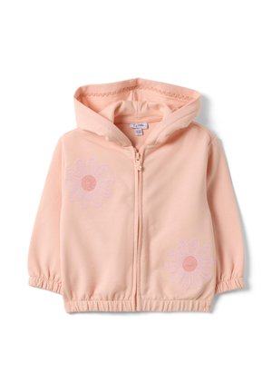 REGULAR FIT WITH FLOWERS - Sweatjacke - light pink