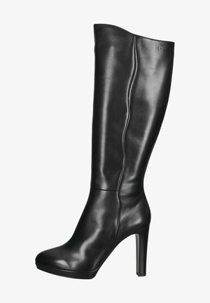 NeroGiardini Kozačky na vysokém podpatku - nero