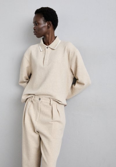 Proenza Schouler White Label TRISTAN PANT IN CLOQUE - Hlače - oatmeal melange