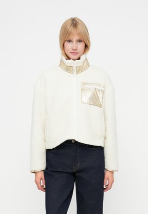 ONLTRACY SHORT JACKET - Giacca da mezza stagione - cloud dancer/light gold-coloured