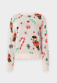 PCJOLLY XMAS O NECK PULLOVER - Pulover - peach blush