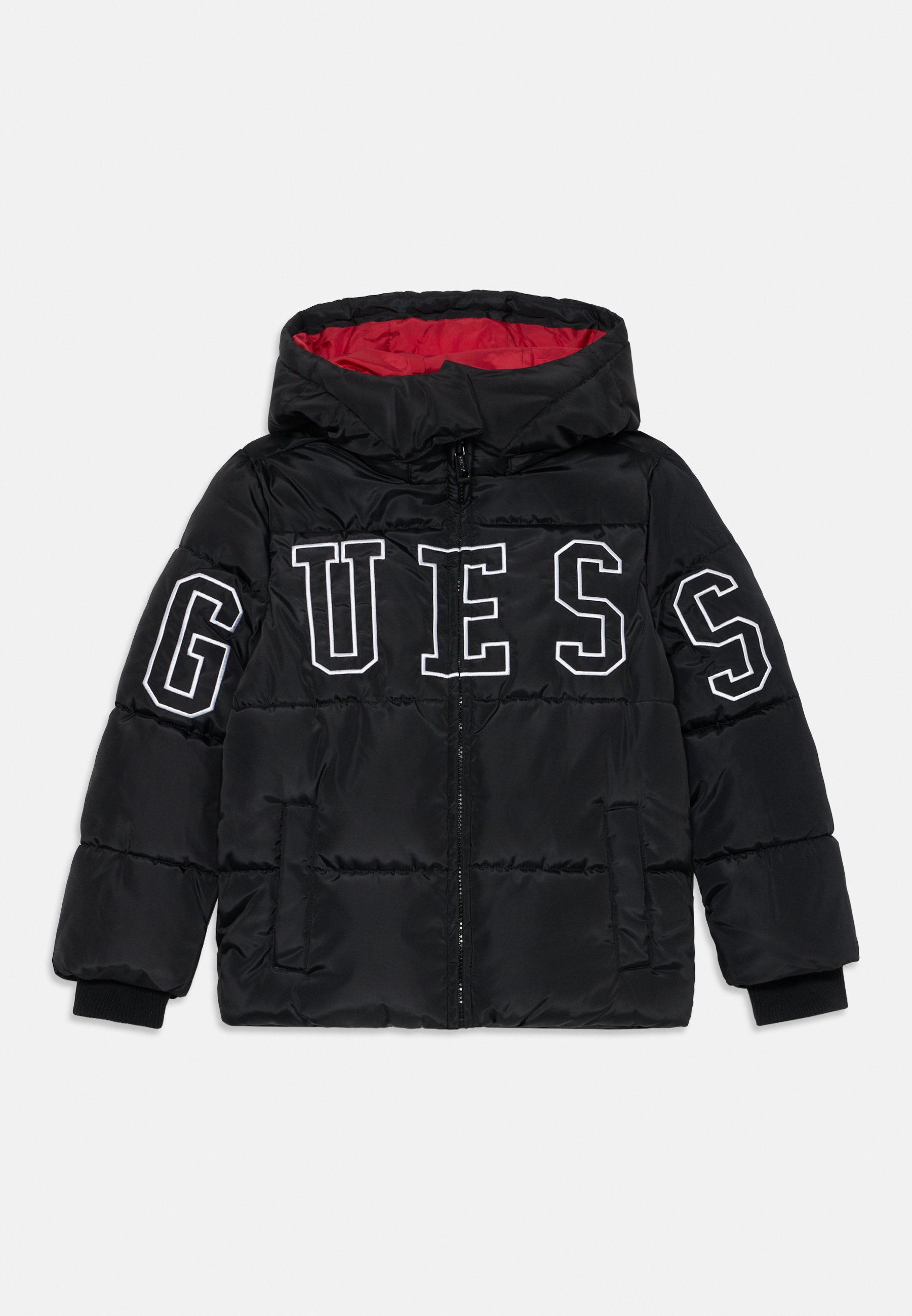 Guess PUFFER W/ZIP Winterjacke jet black/schwarz Zalando