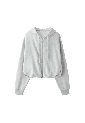 Stradivarius, PUFFED SWEATSHIRT - Sweat zippé - light grey