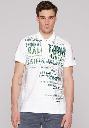 GESTREIFTES MIT PRINTS UND STICKEREIEN - Polo shirt - opticwhite
