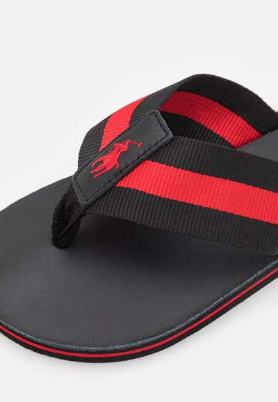 Polo Ralph Lauren VINTAGE BOLT UNISEX - Sandálias em T - black/red