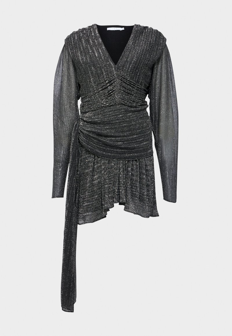 Iro Cocktailjurk zilverkleurig Iro Cocktailjurk zilverkleurig