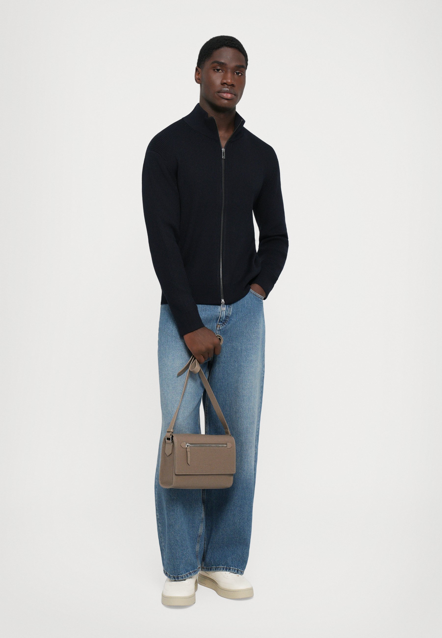Armani Exchange CARDIGAN - Cardigan - deep navy/dark blue