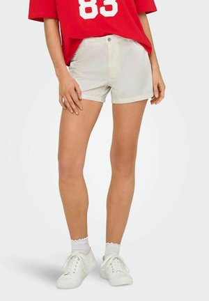 MITTLERE TAILLE NORMAL GESCHNITTEN  - Shorts vaqueros - white