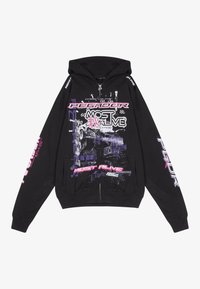 Pegador SAXON JACKET - Užtrauktuku užsegamas treningas - washed black