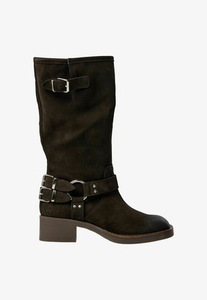 CLARISSASW - Škornji v kavbojskem/motorističnem slogu - dark brown