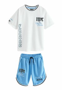 Next - SET REGULAR FIT - Pantaloni sportivi - white blue nyc Immagine in miniatura 1