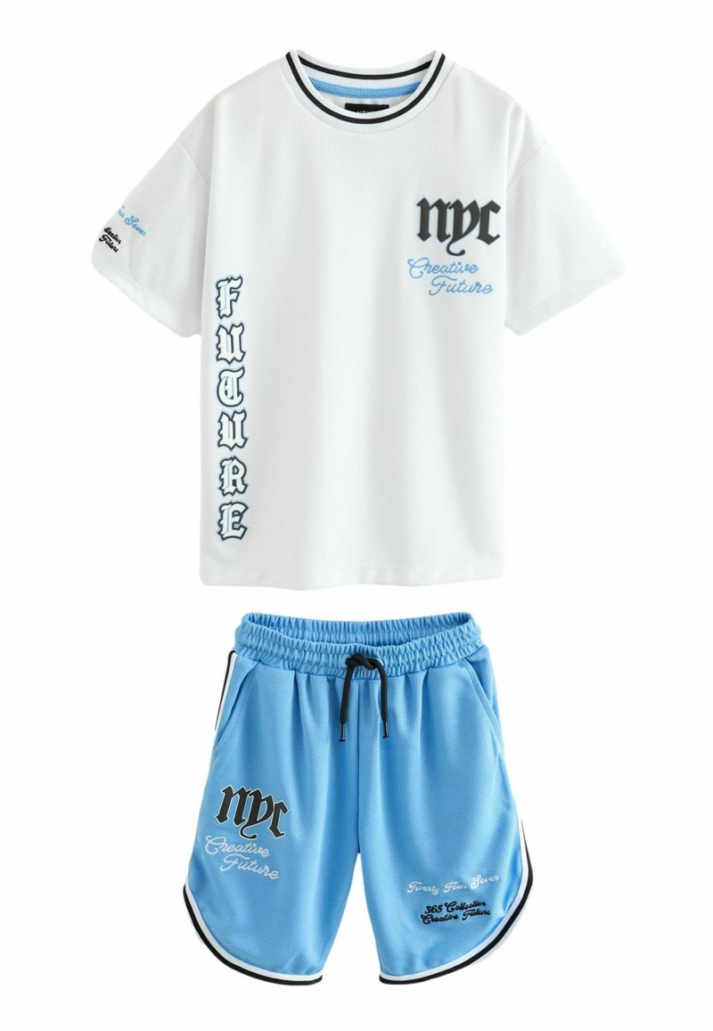 Next - SET REGULAR FIT - Pantaloni sportivi - white blue nyc, Ingrandire