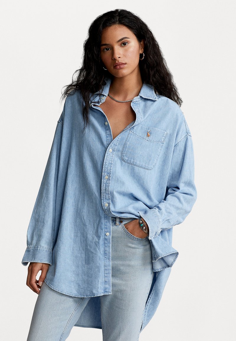 Polo Ralph Lauren OVERSIZED CHAMBRAY SHIRT Košile bernice wash