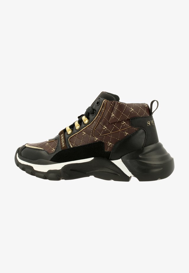 Sneakers laag - black-brown