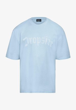 Dropsize HEAVY LOGO PUFFER - Nyomott mintás póló - baby blue