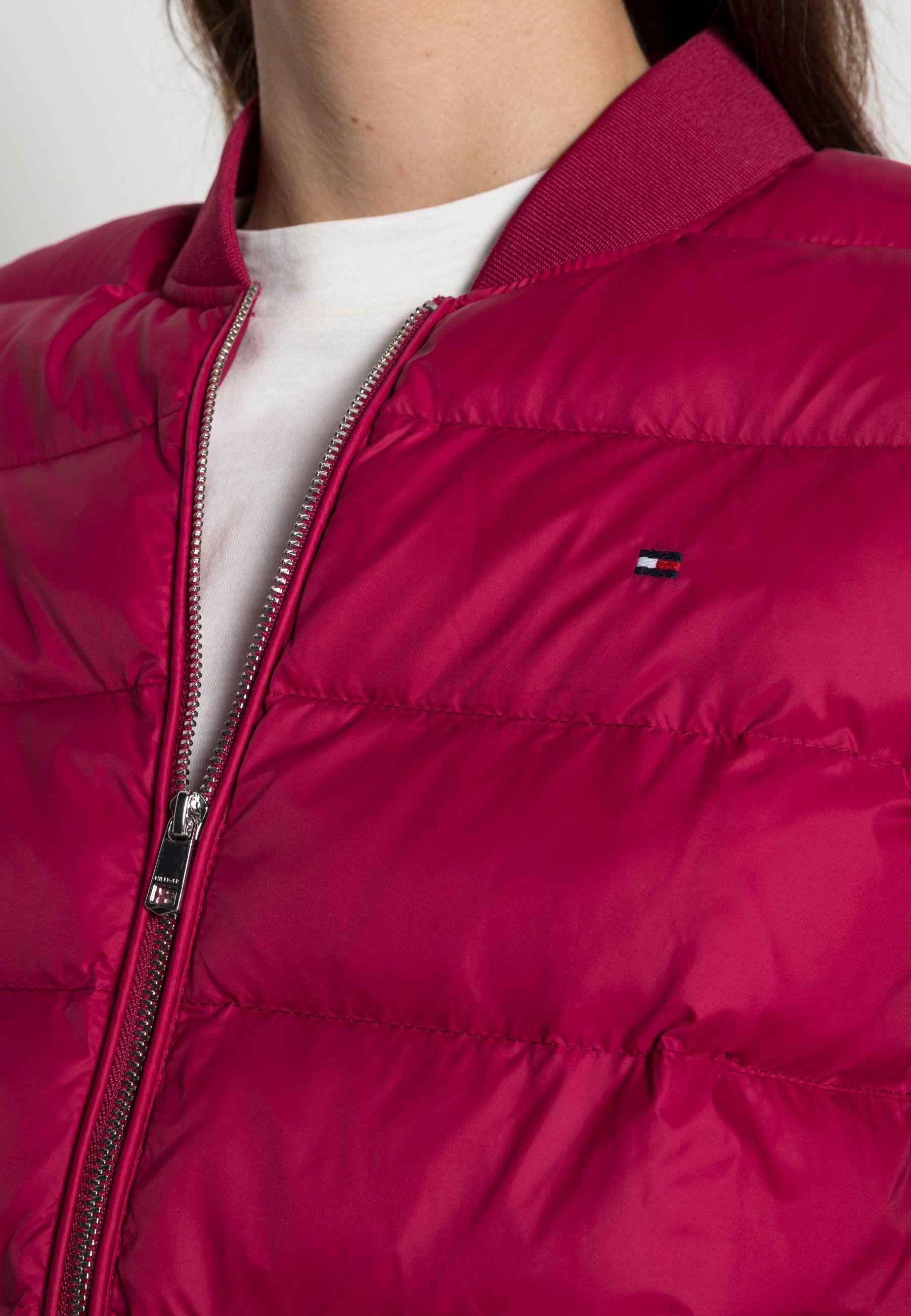 tommy hilfiger hooded padded bomber jacket