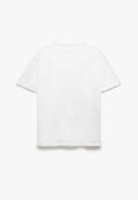 Witte T-shirt met korte mouwen en ronde hals, gemaakt van zacht katoen, met een eenvoudige uitstraling zonder patronen of accenten.