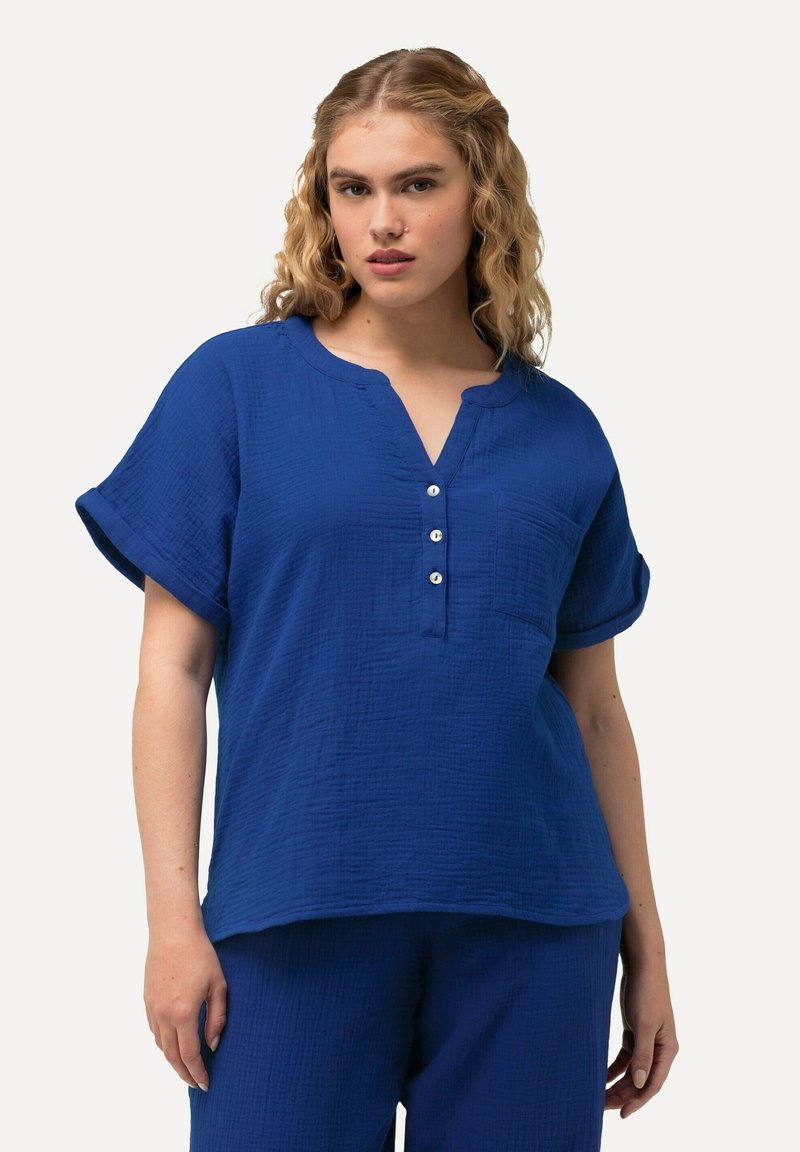 Ulla Popken SHORT SLEEVE  - Camicetta - blue