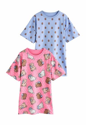 Next, NIGHTIES 2 PACK - Nightie - pink blue capybara print