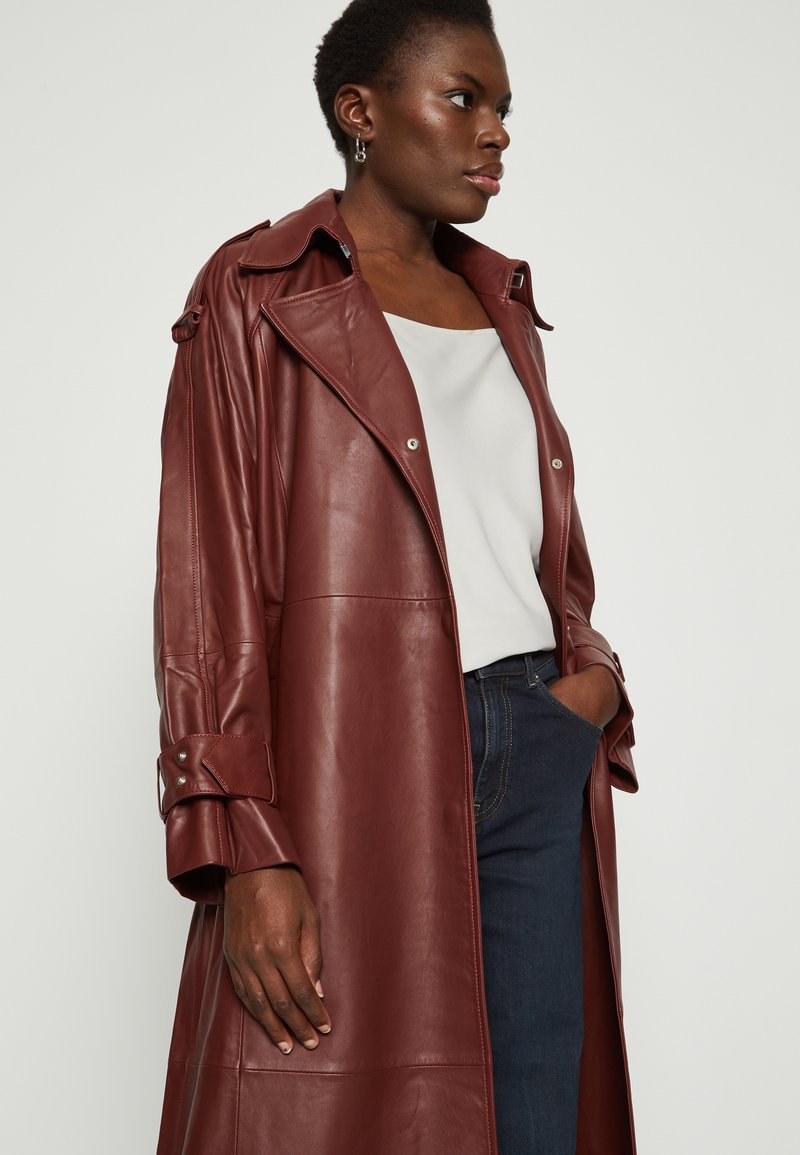 Ivy Oak 【 Lilith Leather Trench Coat Women 】 レザー レディース