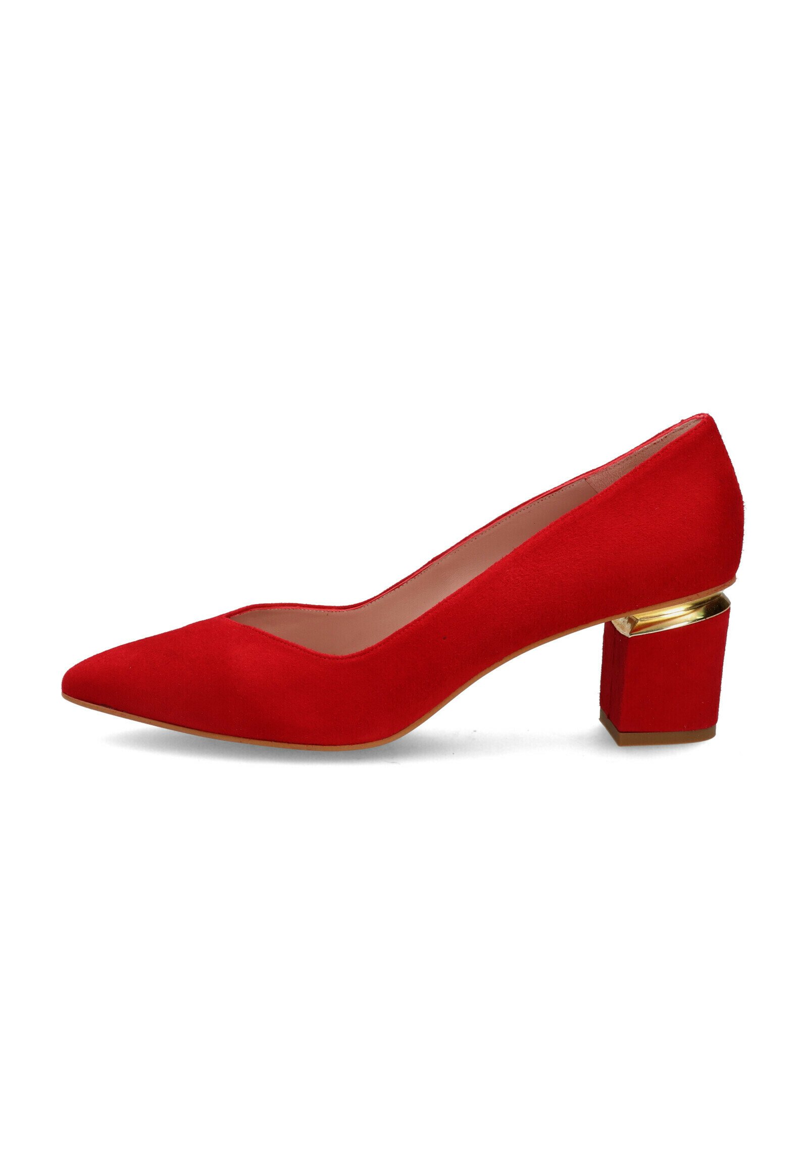 Zapatos Salón Ante Rojo Tacón Alto Carolina Herrera | EB