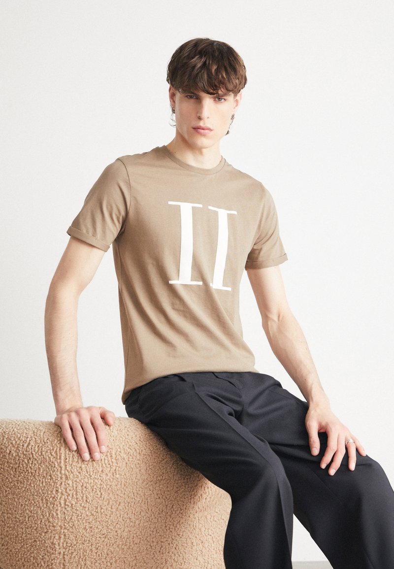 Les Deux ENCORE T-SHIRT - T-shirt print - walnut/white