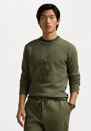 LEATHER-PONY DOUBLE-KNIT SWEATSHIRT - Sweatshirt - thermal green