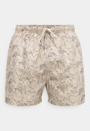 ALL OVER LOGO BOXER - Short de bain - taupe/stone