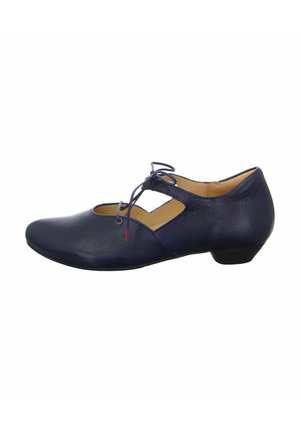 GRACE - Ankle strap ballet pumps - blue