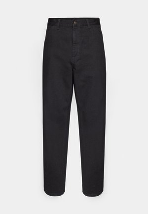 SINGLE KNEE PANT - Laisvo kirpimo džinsai - black rinsed