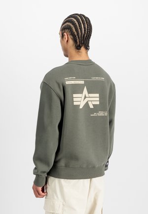 Alpha Industries LABEL BACK PRINT - Melegítőfelső - dark olive