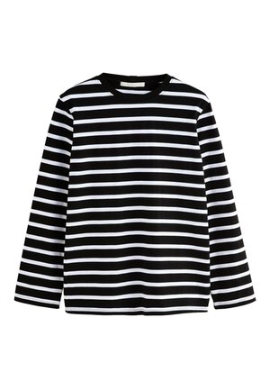 Next, LONG SLEEVE HEAVYWEIGHT GRAPHIC  REGULAR FIT - Langarmshirt - black white striped