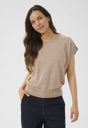 Cream DELA - Strickpullover - fossil melange