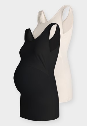 Anna Field MAMA, NURSING TANK TOP MATERNITY - Felső - black/white