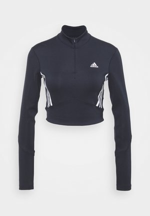 CROP LONGSLEEVE - Funkční triko - black/white