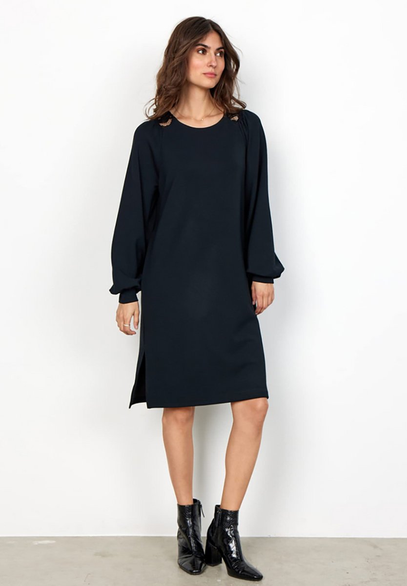 SOYACONCEPT Damen Maxikleid – Nachhaltige Viskose, Mit V-Ausschnitt & Seitenschlitzen
