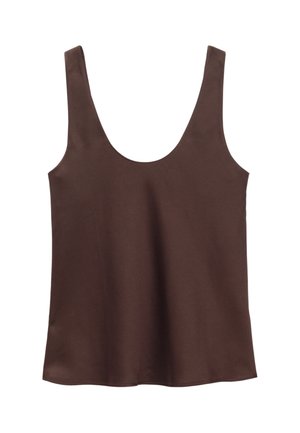 & OTHER STORIES, & OTHER STORIES SCOOP NECK TANK TOP - Blouse - dark brown