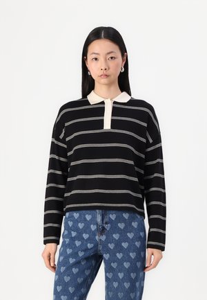 VMSTJERNI  - Long sleeved top - black/birch